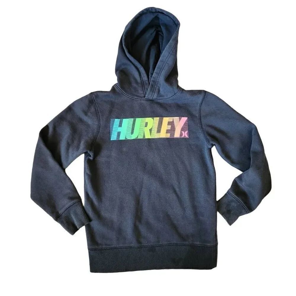 Hurley black boys hoodie sweatshirt hooded sweater 10-12